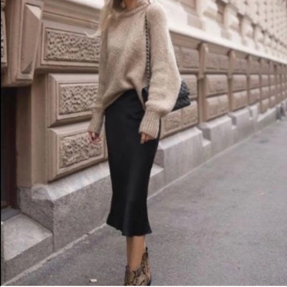 Zara satin effect midi skirt - Picture 5 of 16